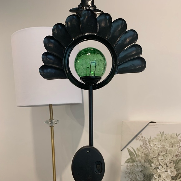 Solar LED Lighted Glass & Metal Stake - Fall Decor - Picture 3 of 7